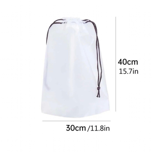 1/5ps Matte Translucent Sneakers Storage Bags Reusable Drawstring Shoe Organizer