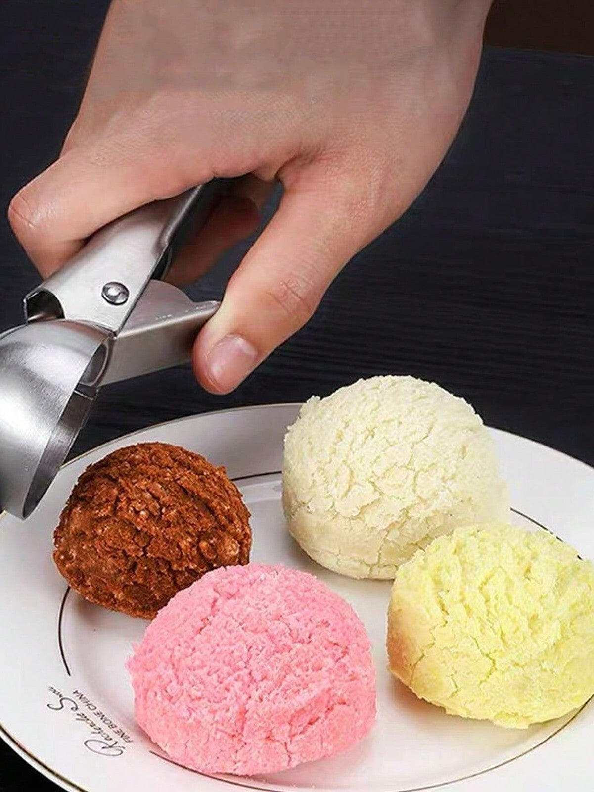 Ice Cream Scoop Stainless Steel For Mash Potato Ice Cream Spoon Ball Scooper UK