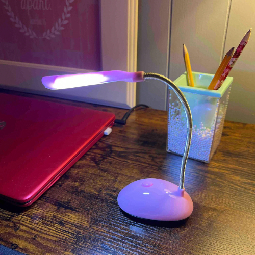 Mini Folding Table Lamp, Battery-Powered LED, Eye Protection, Gift for Holidays