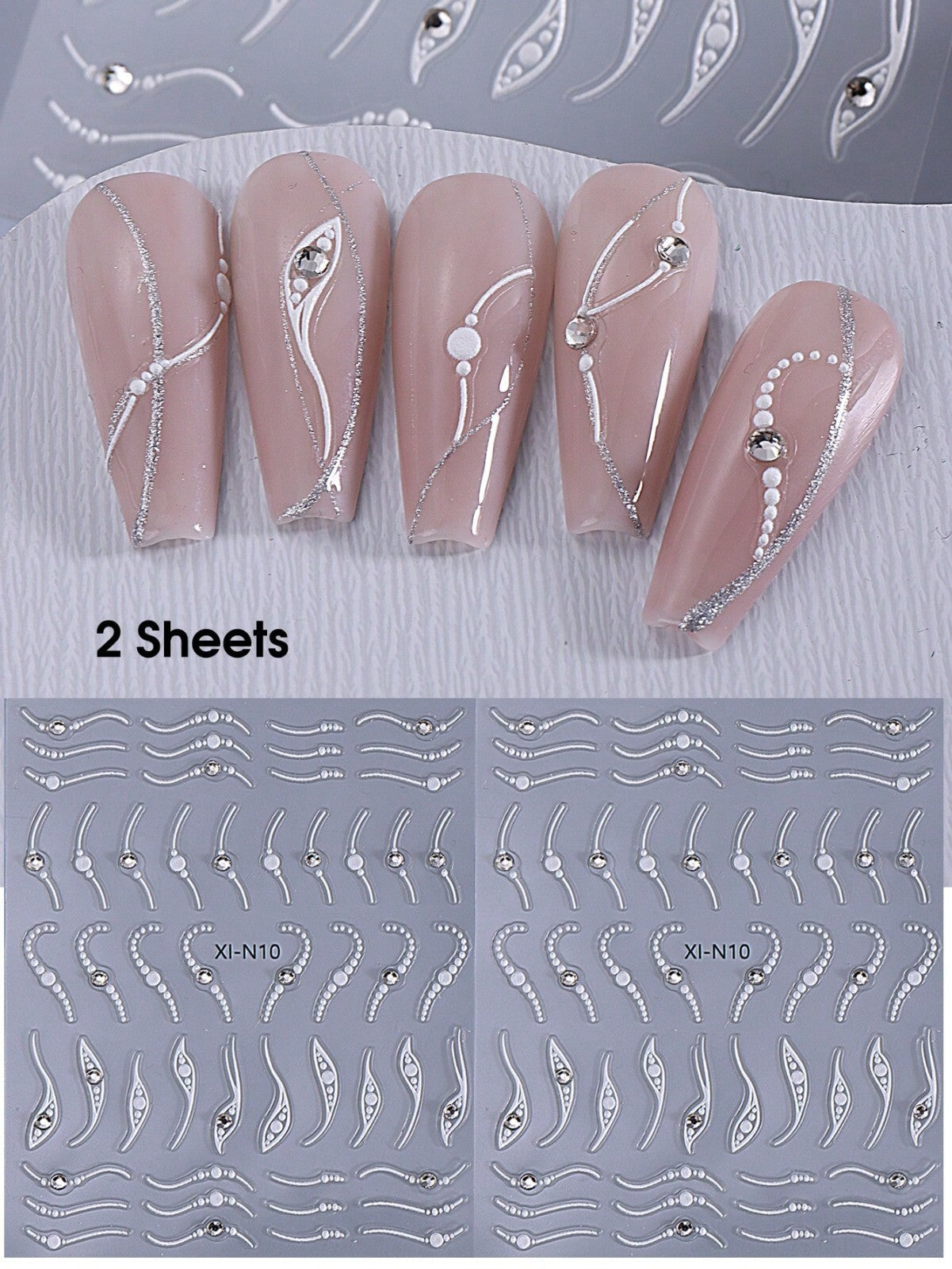 3D Nail Art Stickers Transfers Self Adhesive Decals Decor Design Manicure