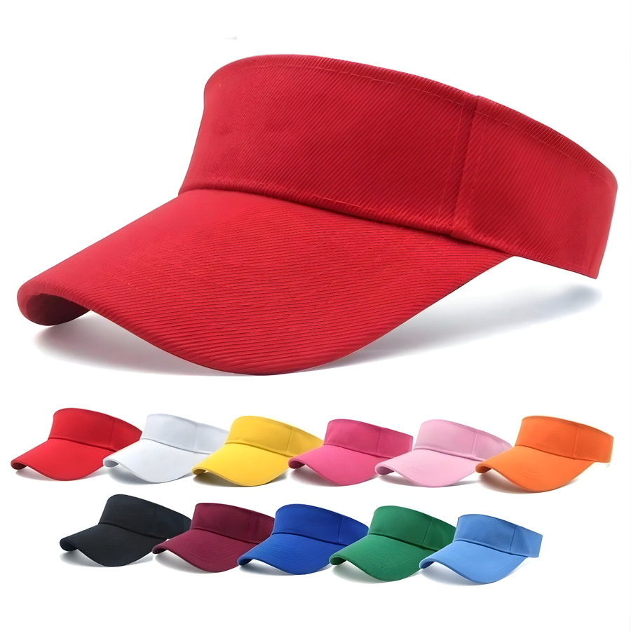 WOMEN MEN HAT VIZOR SUN VISOR ADJUSTABLE SPORTS TENNIS GOLF HEADBAND CAP UNISEX
