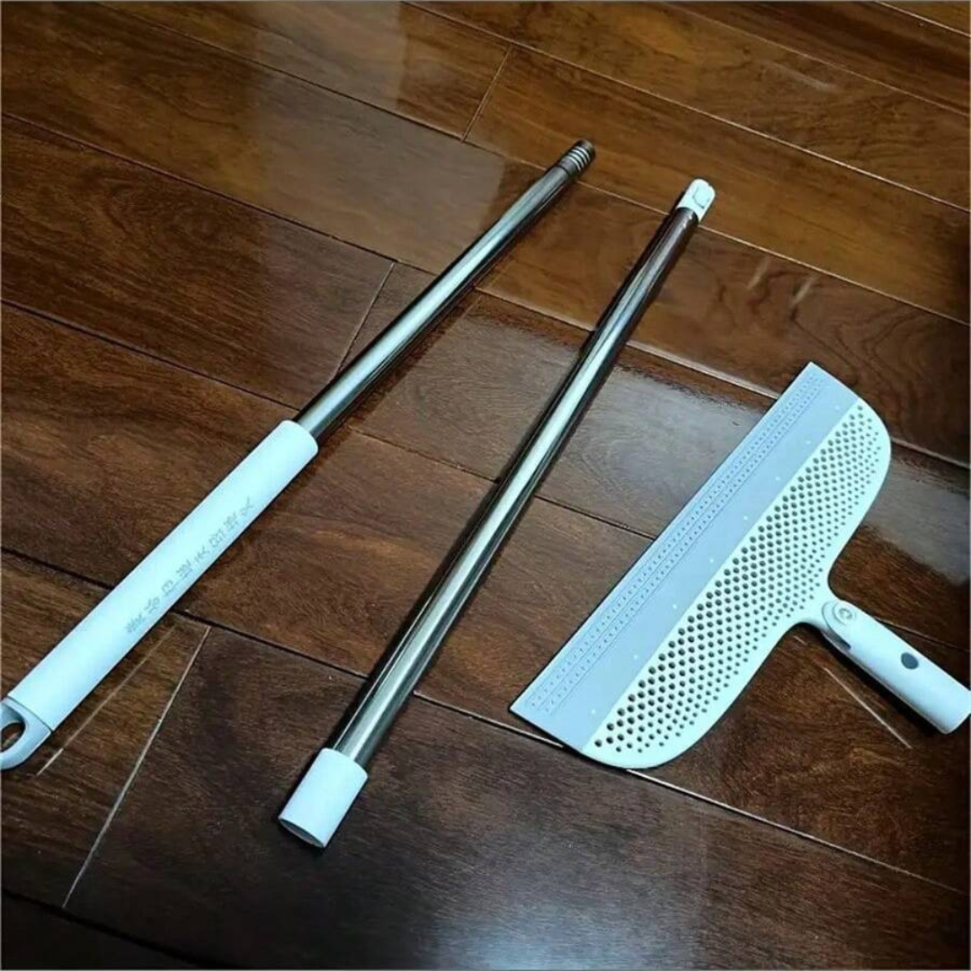 2-In-1 Magic Broom & Squeegee Long Handle Pet Hair Remover For Floors Versatile