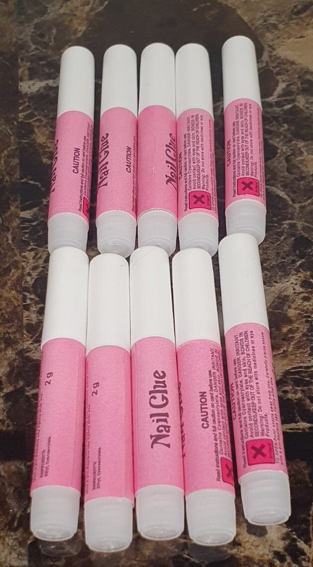 False Nail Glue 10x 2g Bottles Extra Strong Fake False Nail Glue Nail Art