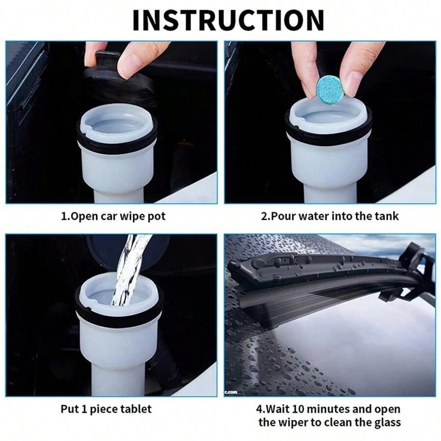 100PCS SCREEN WASH WINDSCREEN FLUID TABLETS CHEAPEST Solid Cleaner 100PCS