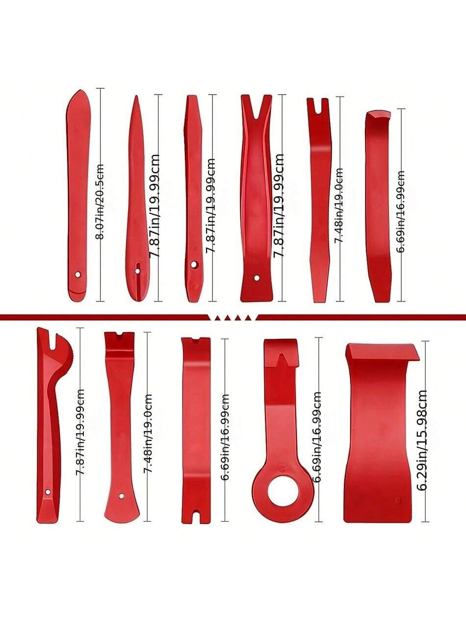 11 PCS CAR TRIM REMOVAL TOOL KIT PANEL DOOR PRY DASH INTERIOR CLIP SET PLASTIC