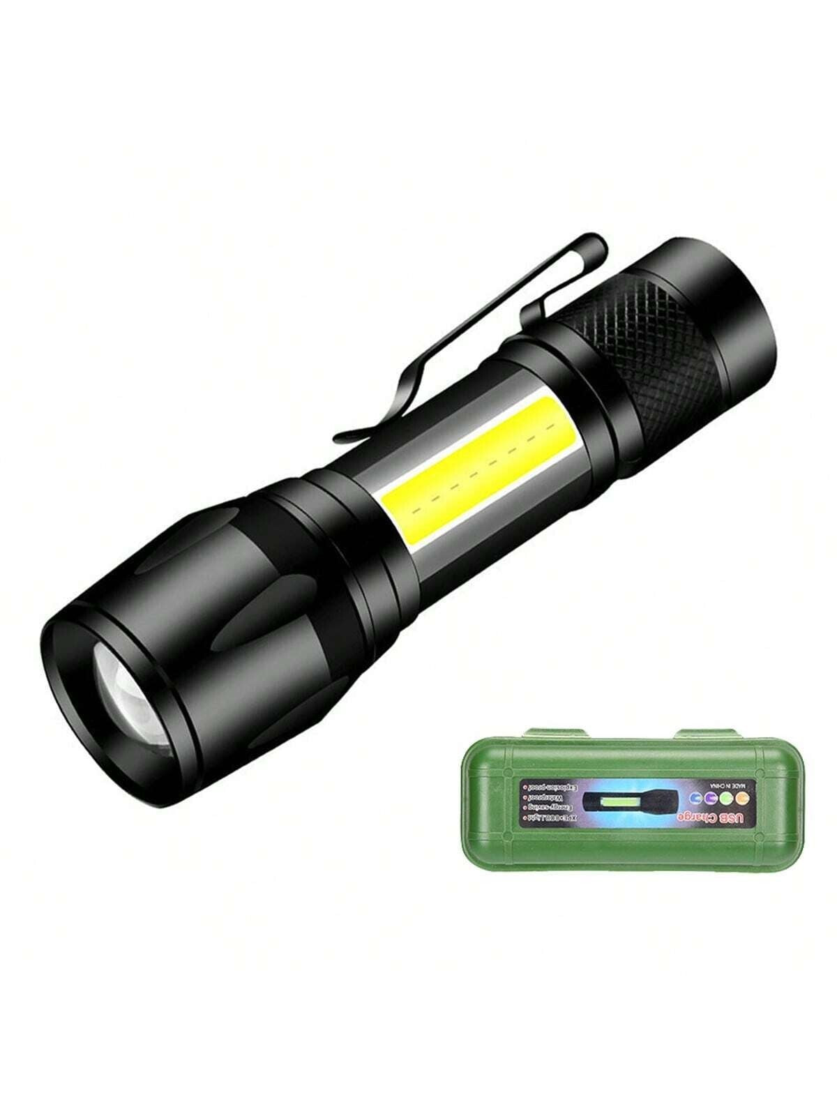 LED flashlight USB rechargeable super bright small torches camping/ hiking