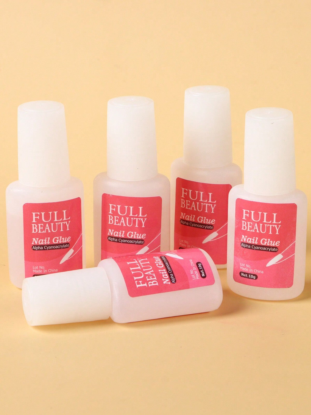 Pack of 5*10G Nail Glue With Brush ✅ EXTRA STRONG ✅ Professional False Nail Tips