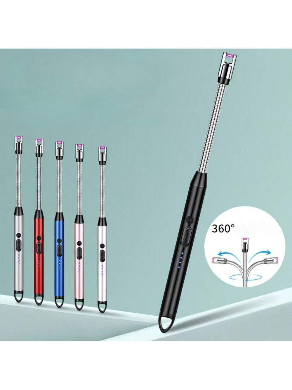 Candle Lighter Electric Arc Lighter USB Rechargeable Wand Flexible Cooking BBQ