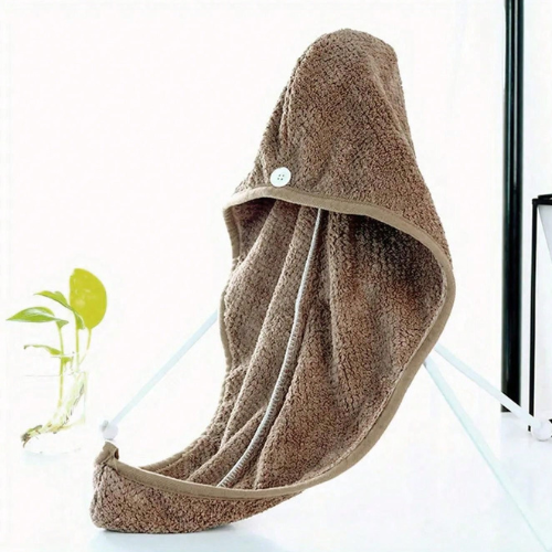 Microfiber Hair Drying Towel with Button Soft Absorbent Random Color Uk
