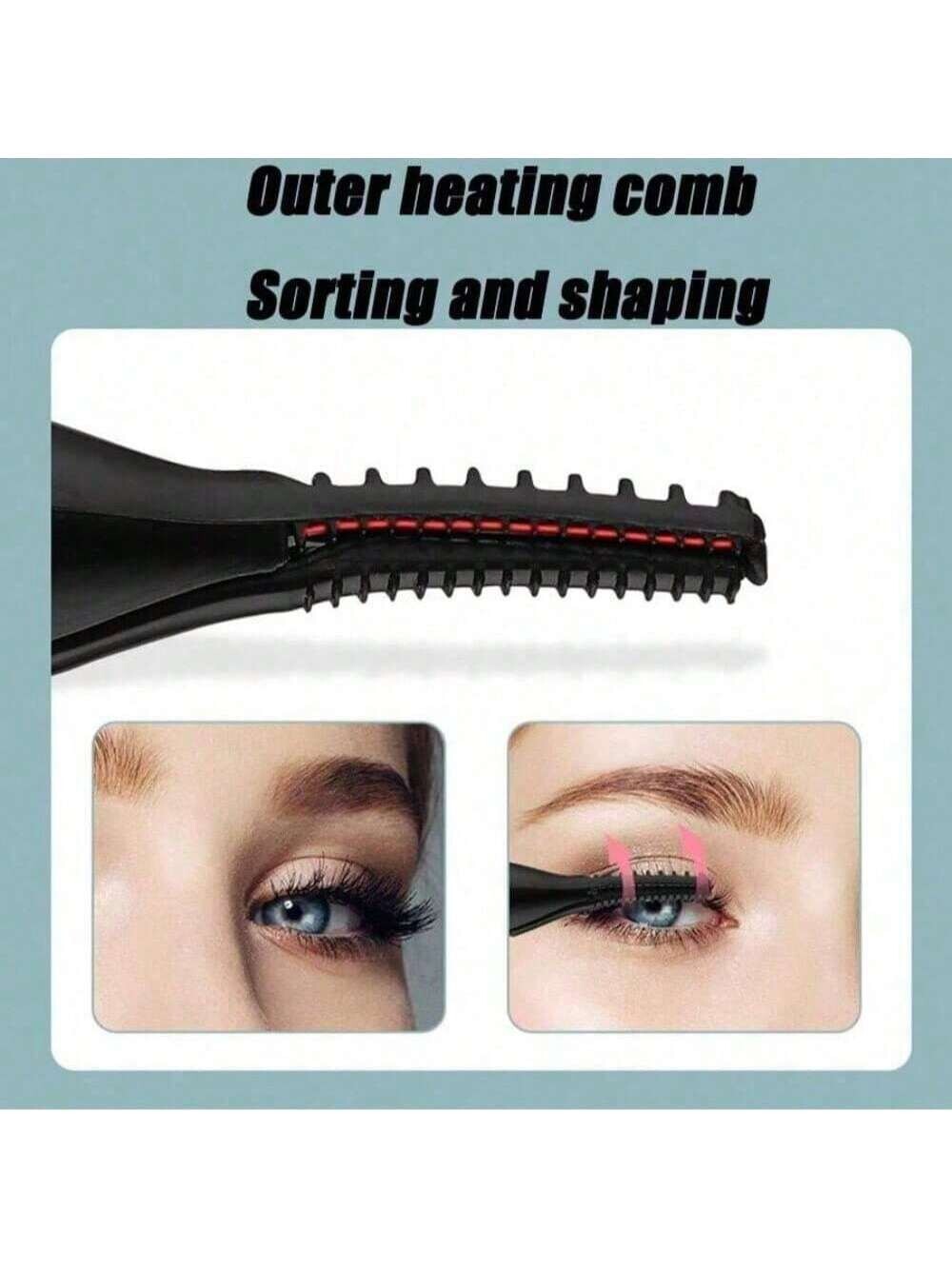 USB Rechargeable Electric Heated Eyelash Curler Long Lasting Makeup Tool UK