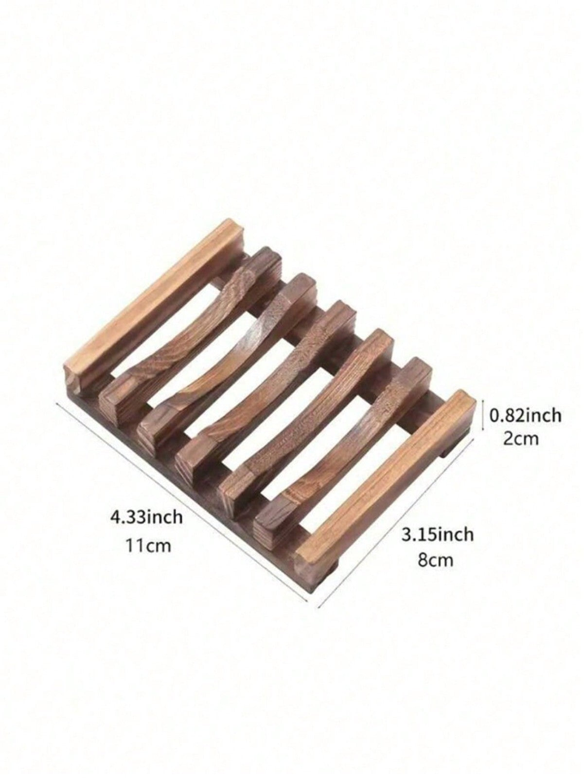 Bamboo Wooden Soap Dish Soap Tray Holder Storage Rack Plate Container Bathroom