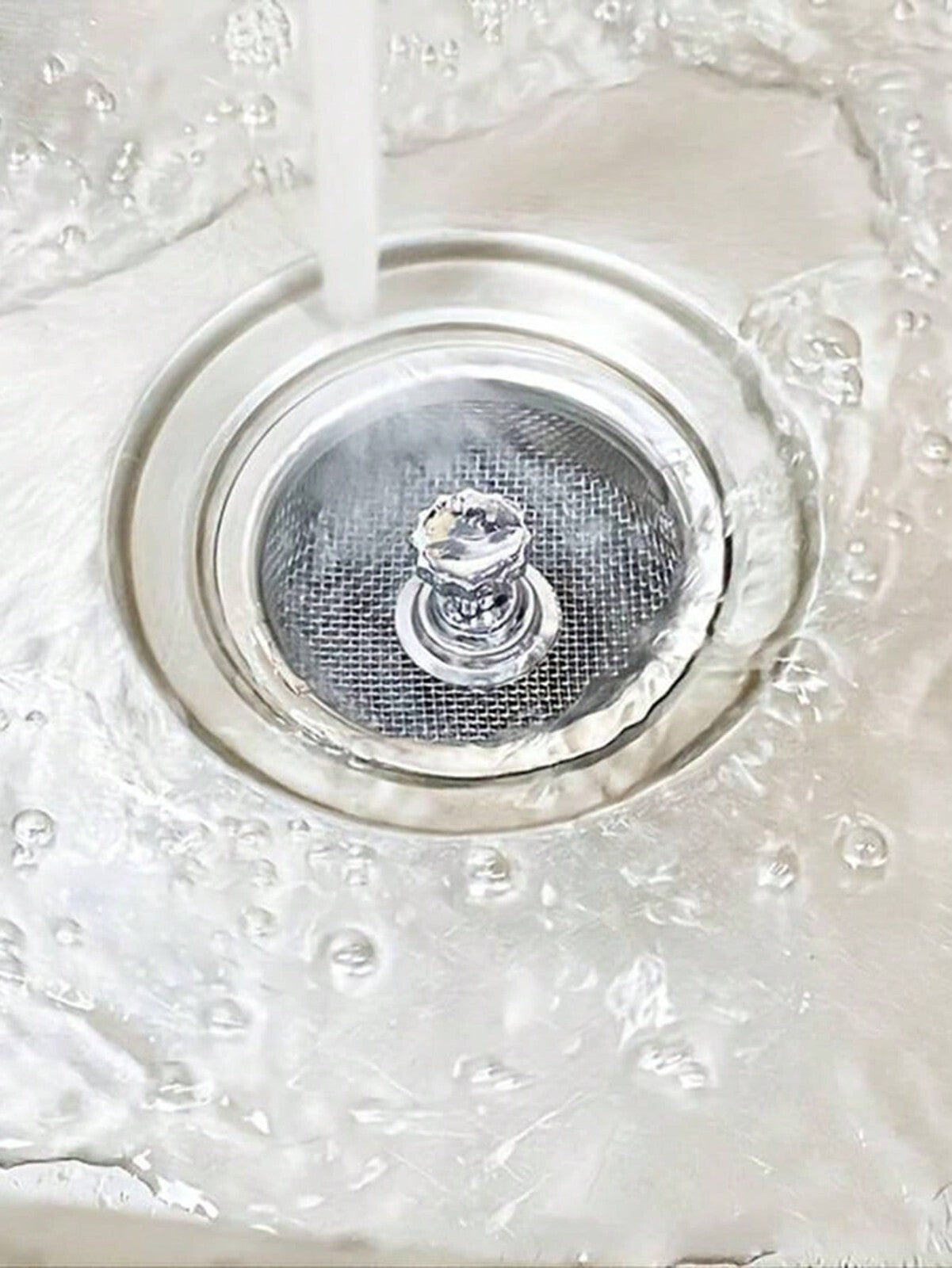 2PCS Kitchen Sink Strainer Replacement Waste Plug Basin Drain Filter Steel