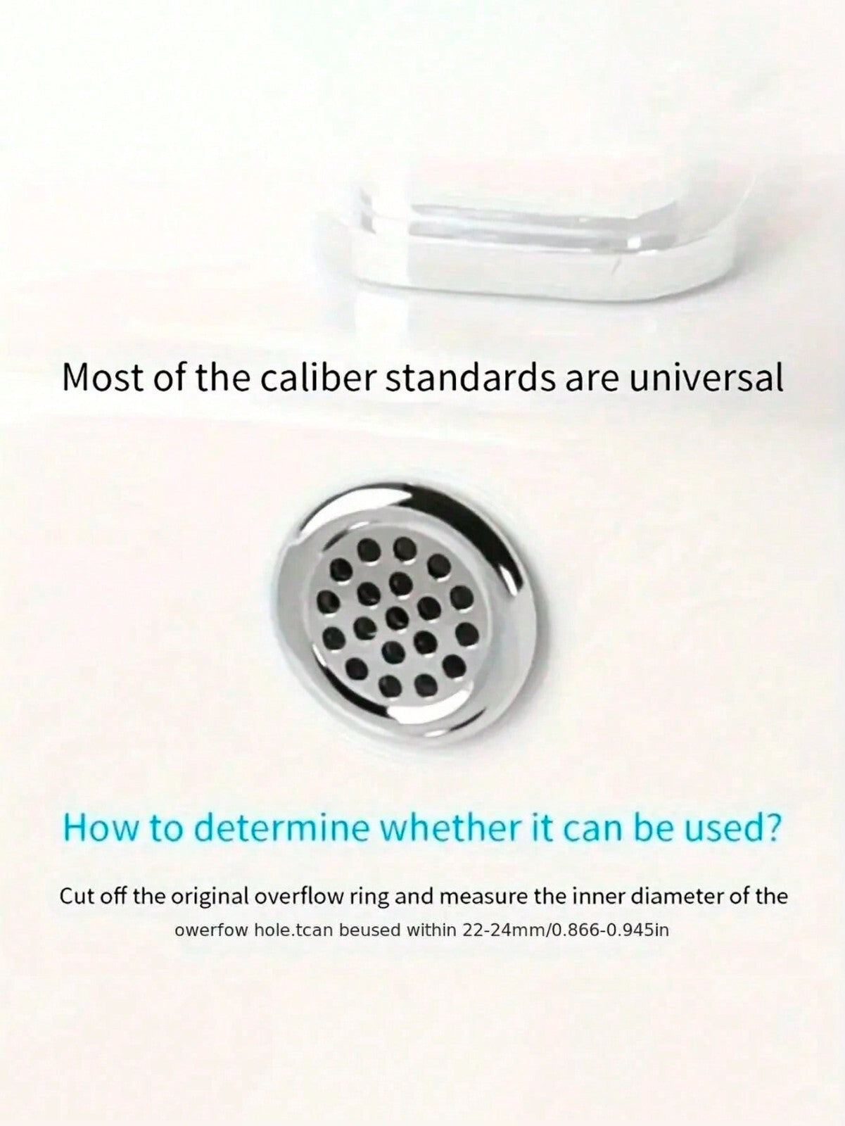 4/10pcs Overflow Ring Bathroom Basin Sink Cover Cap Inserts Round Hole Chrome