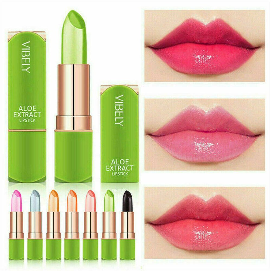 Colour Changing Lipstick Aloe Vera Long Lasting Lip Balm Waterproof Moisturiser