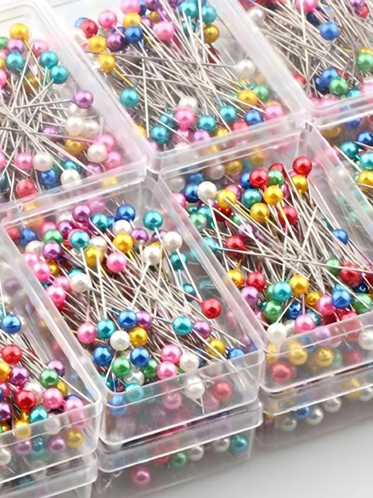 Sewing Pins Multicolor Head Pins Straight for Dressmaker Jewellery Decoration
