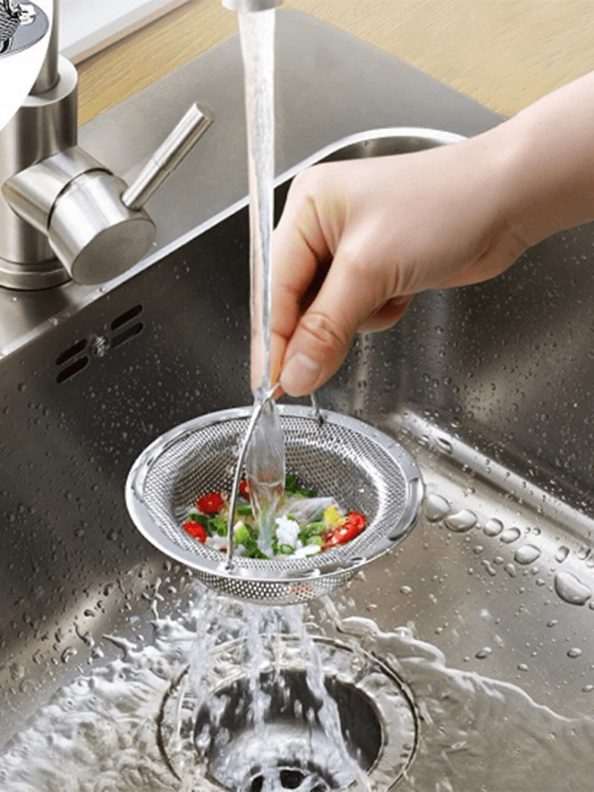 Premium Kitchen Sink Strainer Replacement Waste Plug Basin Drain Filter Steel UK