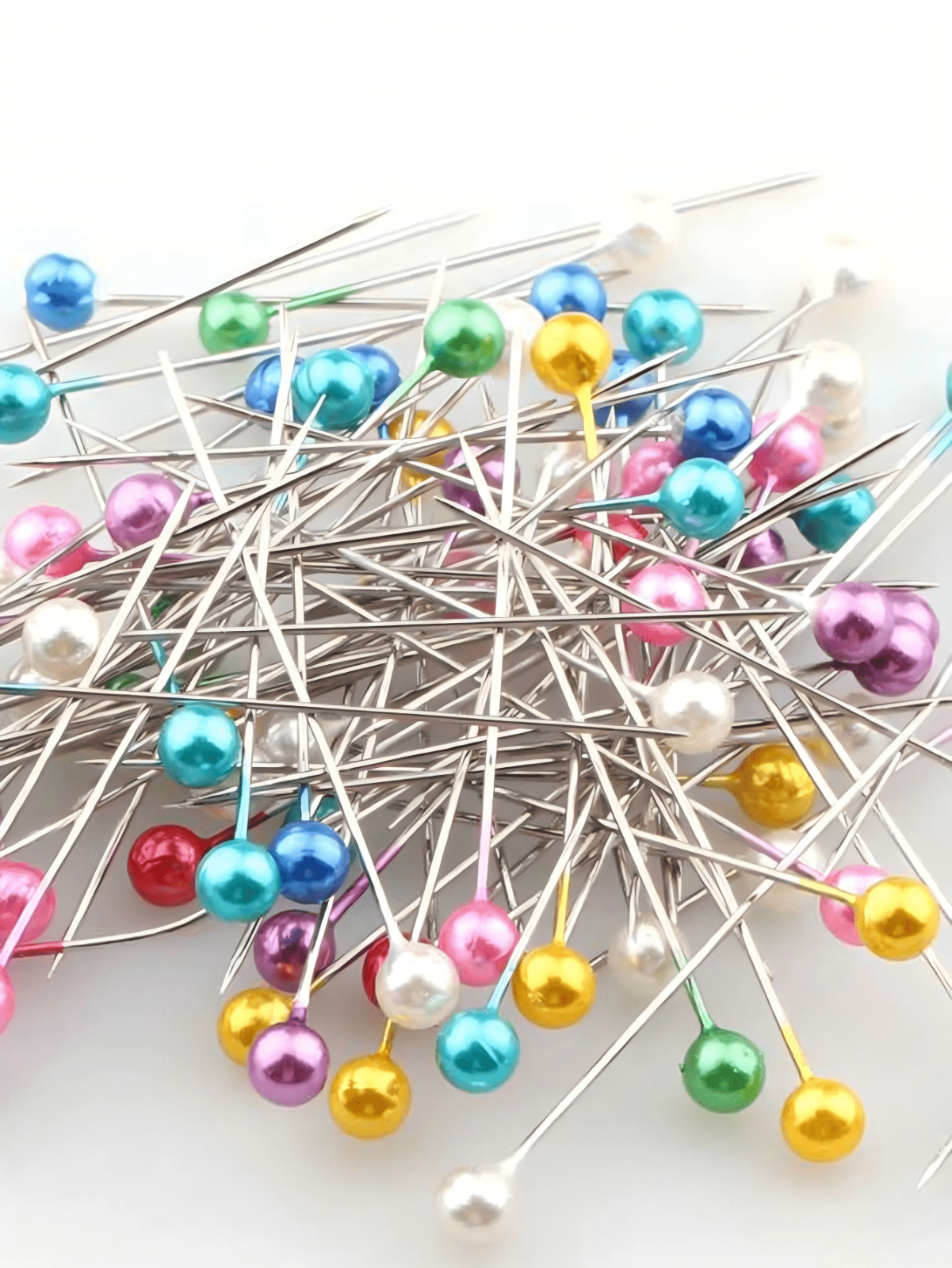 Sewing Pins Multicolor Head Pins Straight for Dressmaker Jewellery Decoration