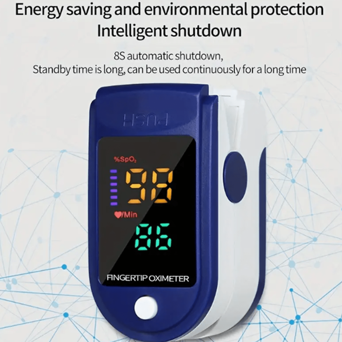 Portable Finger Pulse Oximeter with Heart Rate Monitor No Batteries Included UK