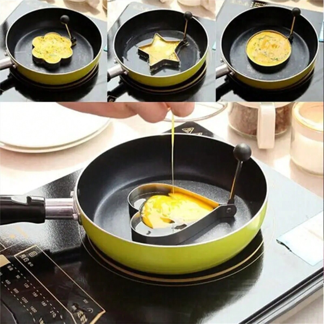 Stainless Steel Frying Pan Fried Egg Pancake Cooking Ring Mold Shape Mould UK