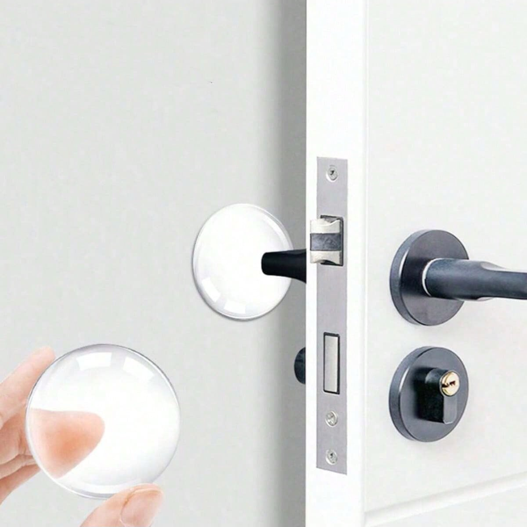 2-12X Door Knob Wall Protector Clear Door Stopper, Self Adhesive Door Bumper UK
