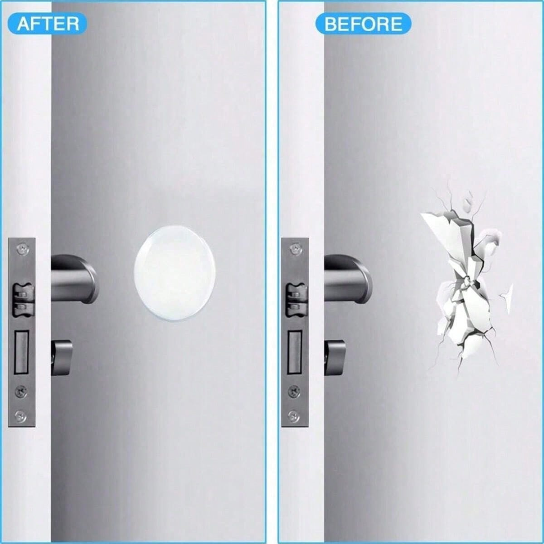2-12X Door Knob Wall Protector Clear Door Stopper, Self Adhesive Door Bumper UK