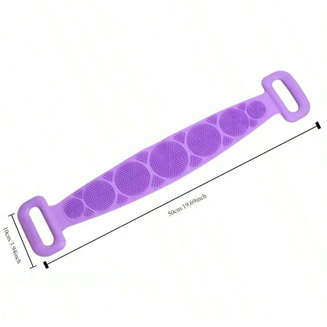 Silicone Back Scrubber Body Cleaning Strap Bath Belt Single Side Massage Spa UK