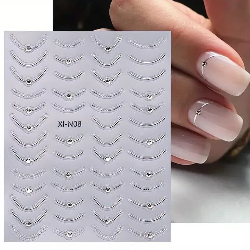 3D Nail Art Stickers Transfers Self Adhesive Decals Decor Design Manicure