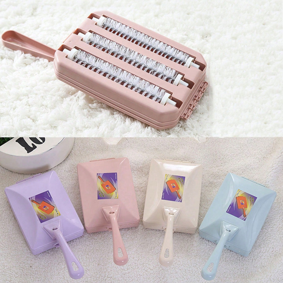 Multifunction Household Handheld Double Roller Carpet Brush Crumb Clean Tools UK