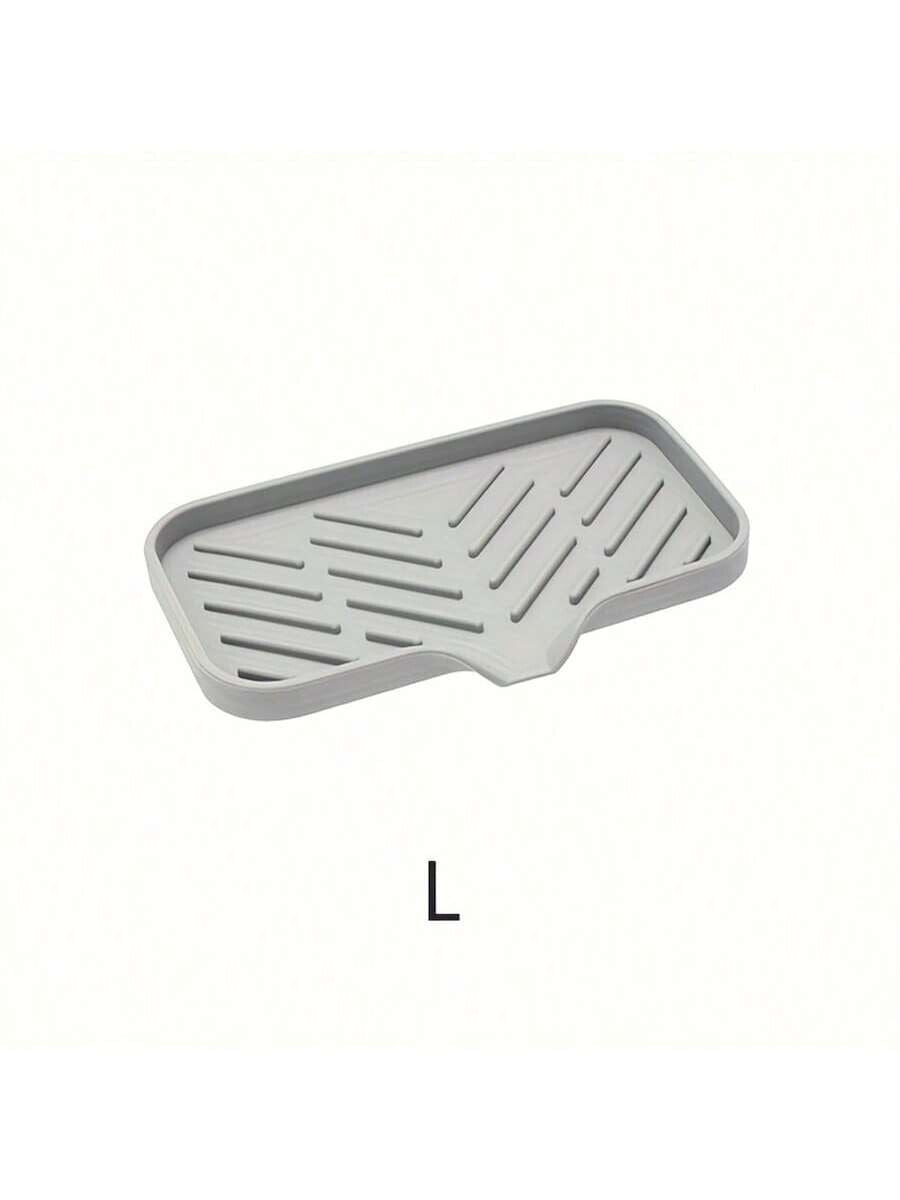 Silicone Soap Dish Storage Holder Soap Plate Tray Drain Box for Bathroom Sink UK