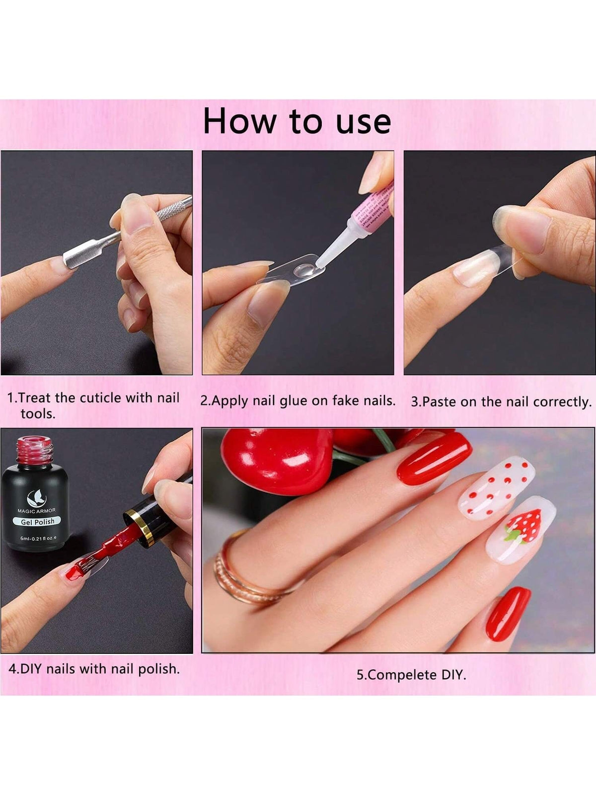 False Nail Glue 10x 2g Bottles Extra Strong Fake False Nail Glue Nail Art