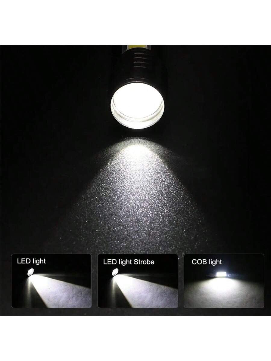 LED flashlight USB rechargeable super bright small torches camping/ hiking