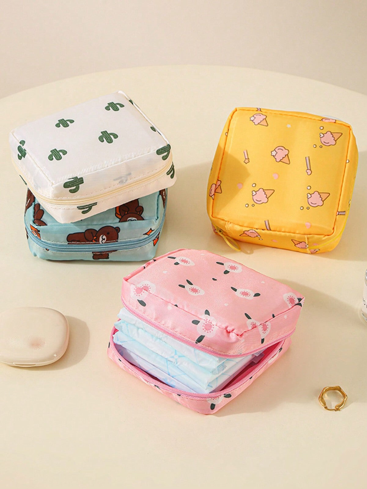 Women Small Cosmetic Makeup Bag Storage Toiletry Zipper Pouch Organizer Gift UK