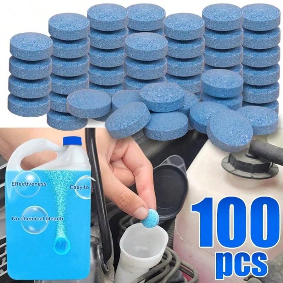 100PCS SCREEN WASH WINDSCREEN FLUID TABLETS CHEAPEST Solid Cleaner 100PCS