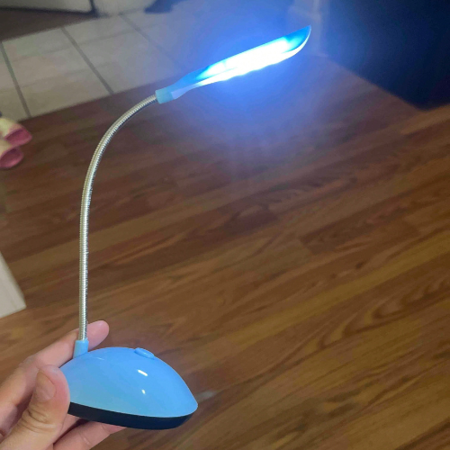 Mini Folding Table Lamp, Battery-Powered LED, Eye Protection, Gift for Holidays