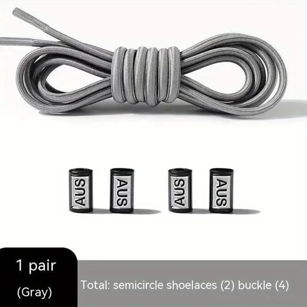 1PAIR Elastic Shoe Laces No Tie Silicone Rubber Shoelaces Trainers Shoes Adults