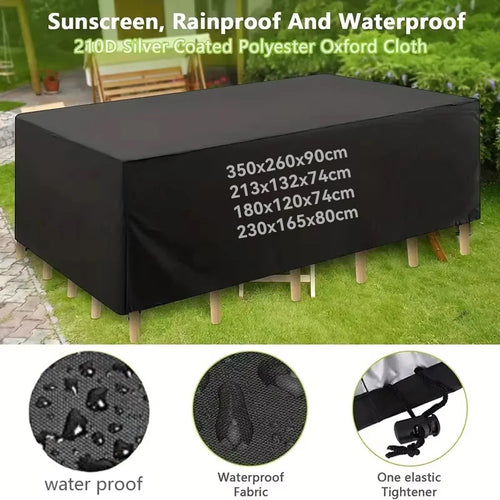 Heavy Duty Waterproof Garden Patio Furniture Cover for Rattan Table Sofa Outdoor