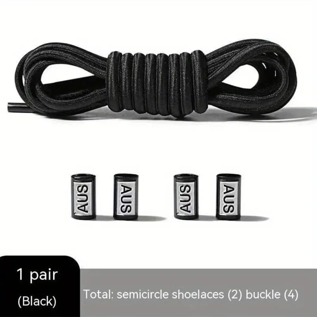 1PAIR Elastic Shoe Laces No Tie Silicone Rubber Shoelaces Trainers Shoes Adults