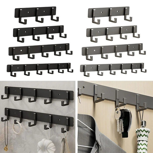 Key Coat Clothes Door Holder Rack Hook Wall Mounted Hanger 5/7 Hooks Aluminum