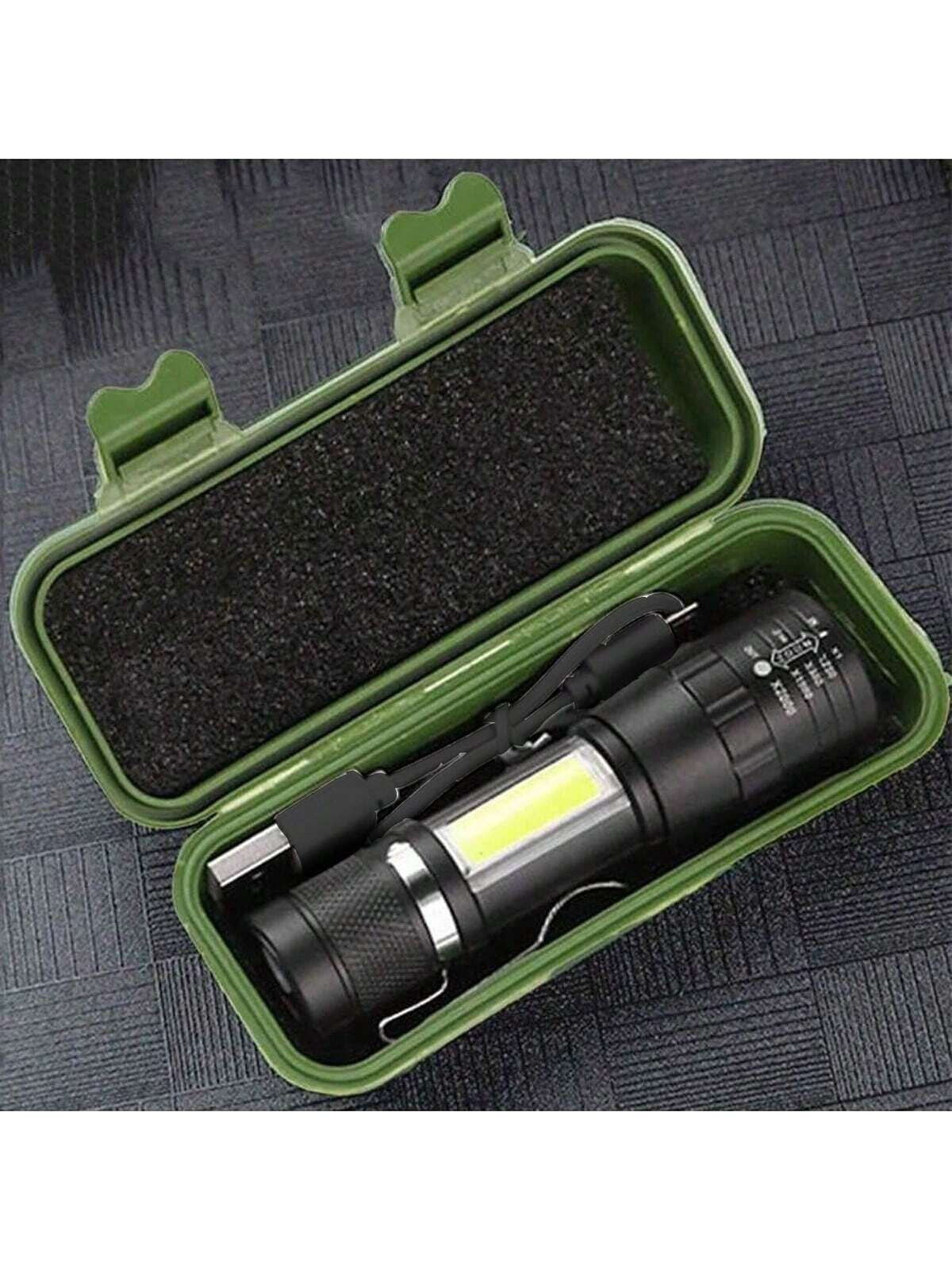 LED flashlight USB rechargeable super bright small torches camping/ hiking