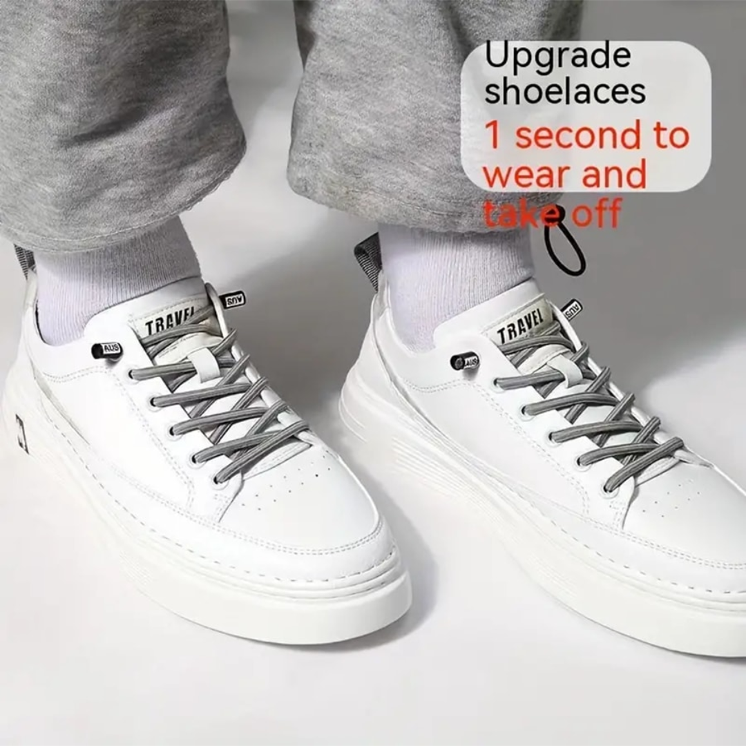 1PAIR Elastic Shoe Laces No Tie Silicone Rubber Shoelaces Trainers Shoes Adults
