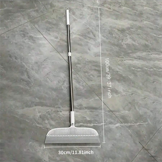 2-In-1 Magic Broom & Squeegee Long Handle Pet Hair Remover For Floors Versatile