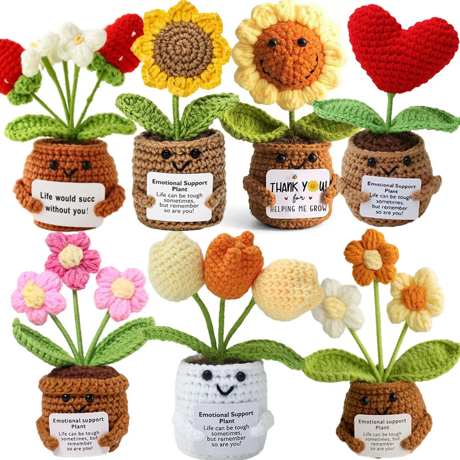 Funny Positive Potato Animal Gift Handmade Crochet Animal Cute Emotional Support