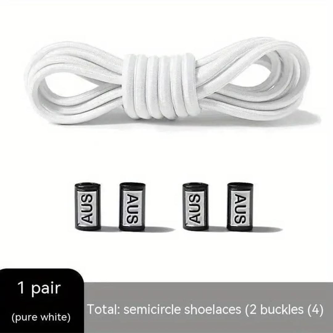 1PAIR Elastic Shoe Laces No Tie Silicone Rubber Shoelaces Trainers Shoes Adults