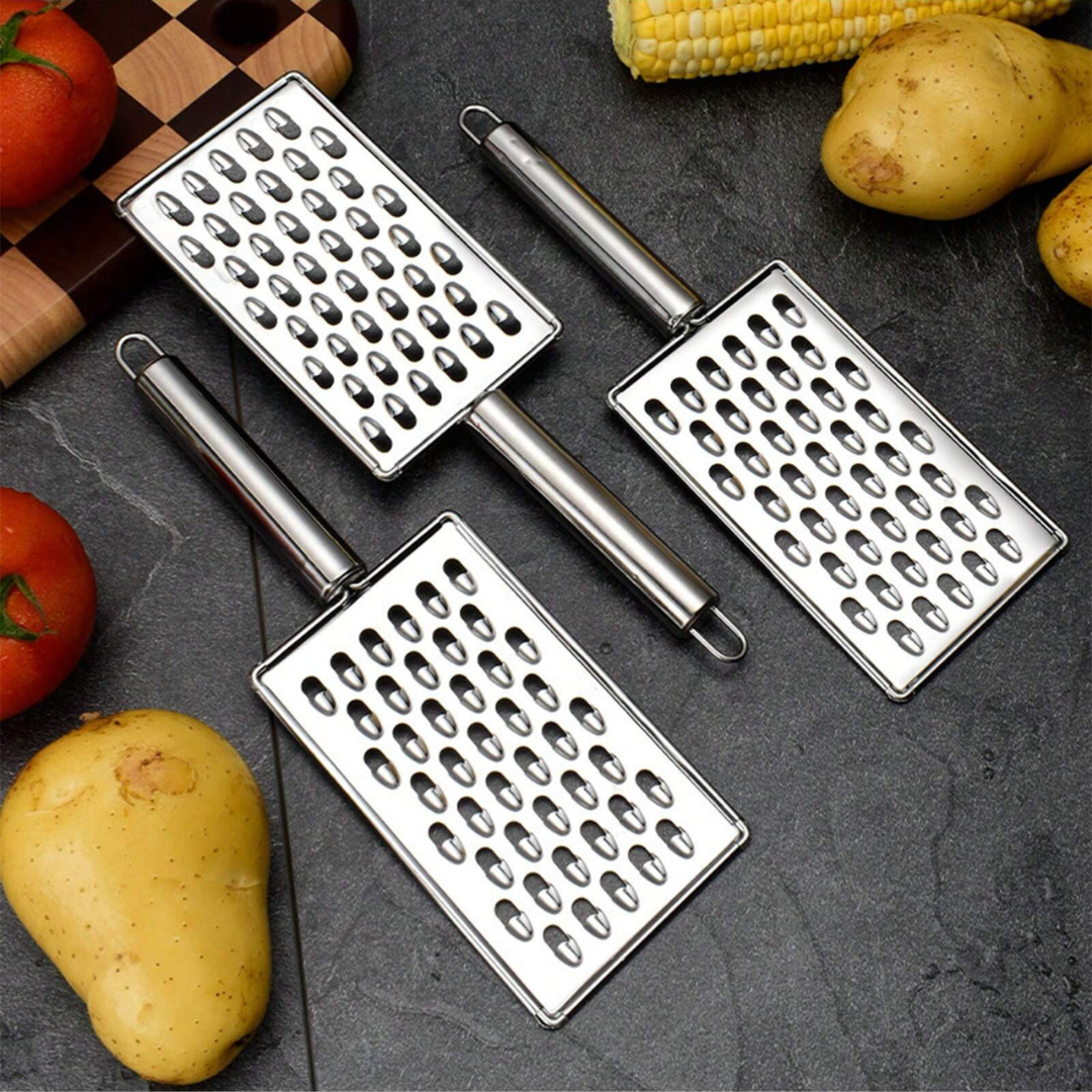 Stainless Steel Cheese Grater Zester Handheld Food Fruits Vegetable Shredder UK