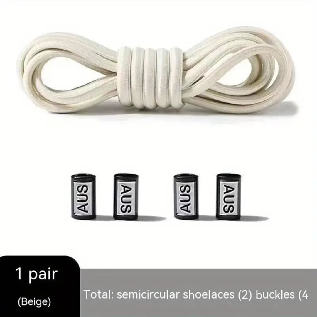 1PAIR Elastic Shoe Laces No Tie Silicone Rubber Shoelaces Trainers Shoes Adults