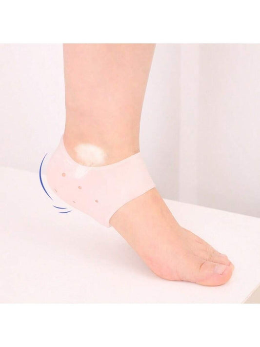 1PAIR SILICONE GEL HEEL SLEEVES Cracked Foot Skin Care Protector Socks UK