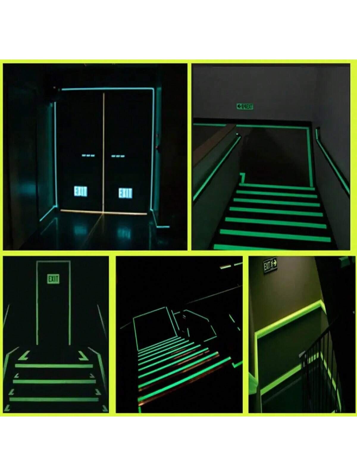1cm*3m Waterproof Luminous Tape,Glow in the Dark Self-adhesive Tape Warning