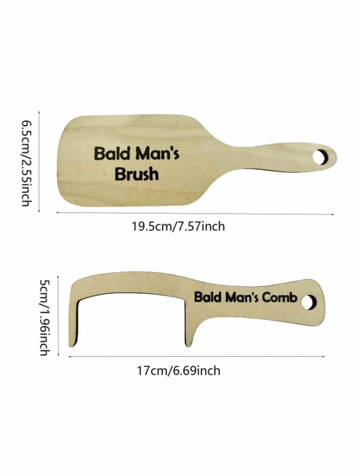 Gag Gift Comb for Bald Man, Joke Gift for Men's Hair Loss,Hairless Combing Brush