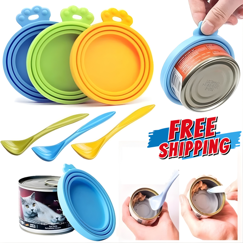 PLASTIC CAN LIDS REUSABLE PET FOOD CAPS COVERS DOG CAT TIN TOPS FRESH STORAGE