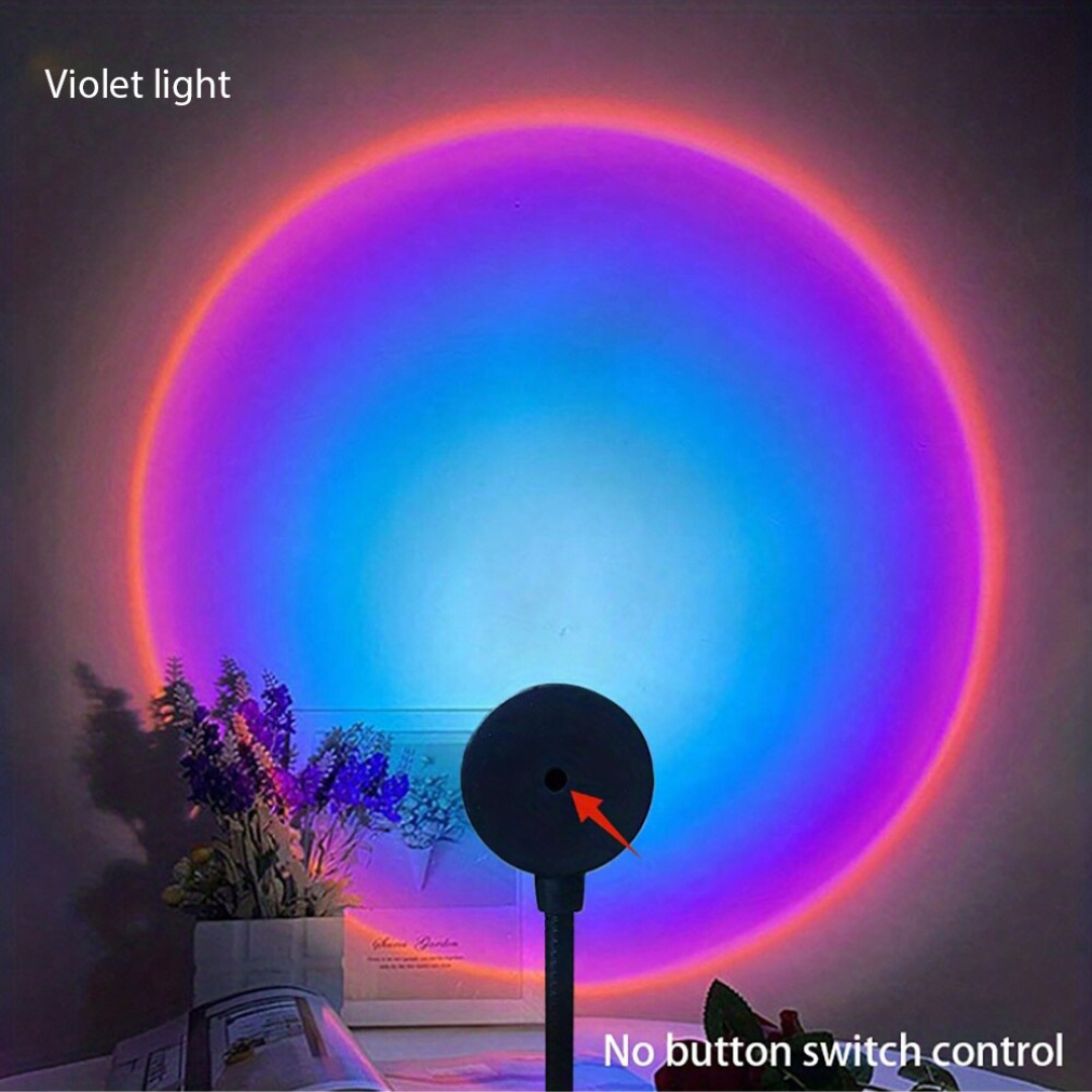 USB Sunset Projection Atmosphere LED Lamp Night Light Sun Rainbow Background UK